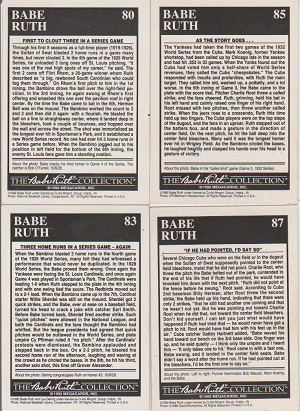 Tarjetas de coleccion de Babe Ruth